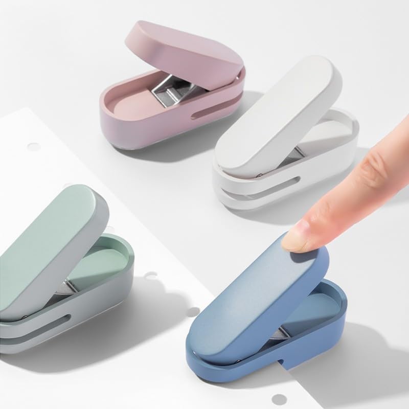 Knamoda Mini Small Hole Puncher Green Color, 10 Sheet Paper Hole Puncher Capacity Single Hole Puncher for Office Use Or Gift for Students (Green)