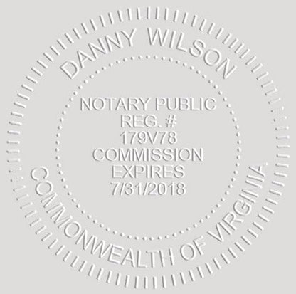 MaxMark Notary Seal Round Embosser for Virginia State - Includes Gold Burst Seal Labels (50 Count)