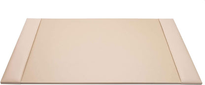 White Latte Bonded Leather 30" x 18" Side-Rail Desk Pad