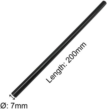 TrendBox Pack of 20 Black 7mmx200mm - Hot Melt Glue Sticks Strips Melting Adhesive for Handmade Craft DIY Home Office Project Craftwork Fix & Repairs