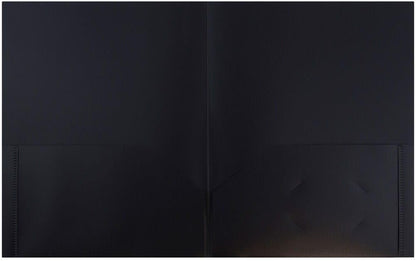 JAM PAPER Plastic 2 Pocket POP Folders - Durable School Folders - Black - Bulk 144/Box