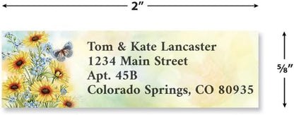 Colorful Images Nature’s Grace Floral Return Address Mailing Labels, Personalize with Name & Address, Set of 240 Self Adhesive, Easy Peel Flat Label Sheets, Small, 12 Designs