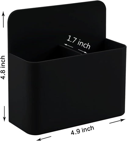 Magnetic Dry Erase Marker Holder, 2 Pack Magnetic Pen Marker Holder for Whiteboard, Fridge, Locker Accessories, School, Office, Home, Magnet Pen Cup, Black