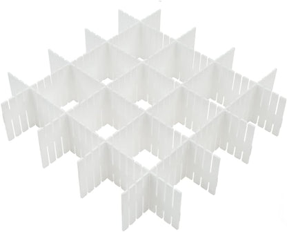 8Pcs Drawer Dividers, Adjustable Drawer Organizer for Socks, Underwear, Makeup, Can Help Tidy Kitchen, Bedroom, Dresser White