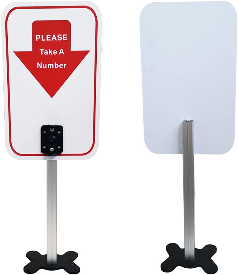 Take A Number System Ticket Dispenser with Counter Stand and 1 Roll 3 Digit Take a Number Tickets 2000 Tickets for Queue Call System