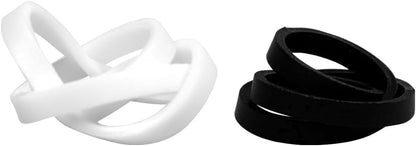 JAM PAPER Colorful Rubber Bands - Size 33 - Black & White Multi-Purpose Rubberbands - 200/Pack