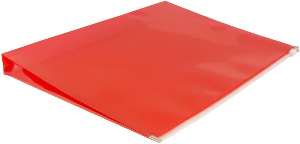 JAM PAPER Plastic Envelopes with Zip Closure - Letter Booklet - 9 3/4 x 13 - Assorted Colors - 6/Pack