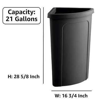 Recycling Bin, 21 Gallon Corner Round Trash Can, Crack-Resistant, Commercial Durable Garbage Can, Reinforced Bottom, Ideal for Home, Kitchen, Bar, Hotel, Restaurant, School