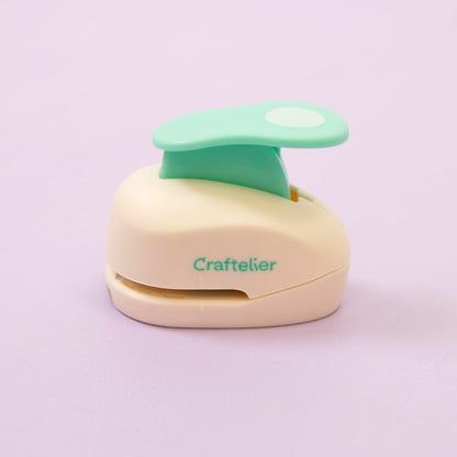 Craftelier - 5/8 Inch Circle Punch with Lever Press | Shape Hole Puncher for Paper Crafts | Round Hole Punch to Create Scrapbooks, DIY Cards & Journals | Mini Hole Punch for Paper & Cardstock.