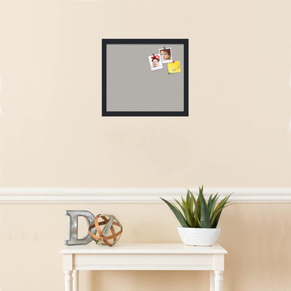 PinPix 16x14 Inch Cork Bulletin Board. This Decorative Framed Pin Board Comes with Dark Stone Design and a Satin Black Frame. Ideal for Home Office Decor or Message Board (PinPix-1808)