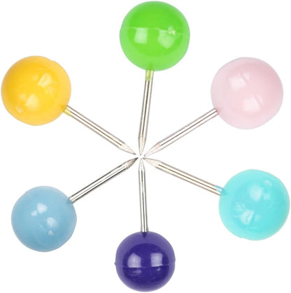 JAM PAPER Colorful Push Pins - Round Head Map Thumb Tacks - Assorted Spring Colors - 600/Pack