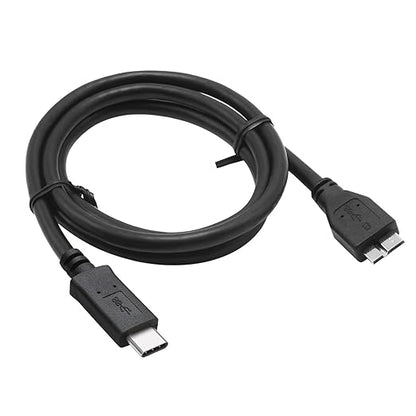 External Hard Drive USB 3.0 Cable, Micro B to USB C Hard Drive Cable Compatible With Seagate, WD My Passport, Toshiba, MacBook Pro, iPad, iPhone 15, PC, Samsung Galaxy S5, LG, Moto, Pixel USB-C Device
