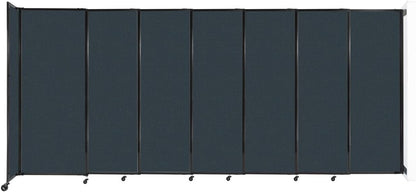 Wall-Mounted Sliding StraightWall Room Divider | Adjustable Widths | Locking Wheels | Room Separator | Up to 15'6" Wide x 6'10" Tall Blue Spruce Fabric Panels