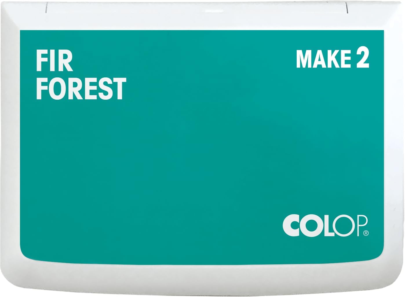 COLOP Make Series, Ink Stamp Pads, with Non-Toxic Premium Ink, Water-Based Acid-Free (Fir Forest, Make 2-2-3/4" x 4-1/4")