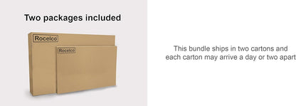 Rocelco 40" Large Height Adjustable Standing Desk Converter with Anti Fatigue Mat BUNDLE - Quick Sit Stand Up Computer Workstation Riser - Retractable Keyboard Tray - Black (R DADRT-40-MAFM)