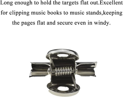 HAHIYO 1.25inch Silver Bulldog Clips Metal File Hinge Binder Clips Clamps Save Space Strong Spring Jaws Rock Solid Grip Book Lay Flat Deburred Edge for Hang Photos Wall Grid Dog Food 20PCS