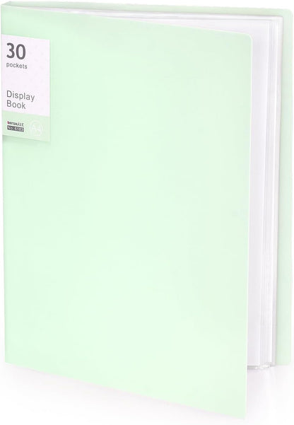 Tamaki Portfolio Binder with Plastic Sleeves, Pocket Portfolio Folder with Clear Sheet Protectors, Display 60 Pages Book, Presentation Book for Artwork, Document Organizer, 1 Pack (Green)