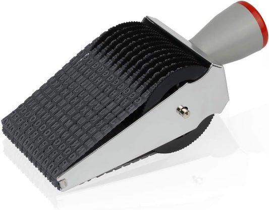 12 Digits Roller Stamp Personalized English Alphabet Number Symbol Rolling Wheel Stamp Multi-Function DIY Scrapbooking Roller Stationery