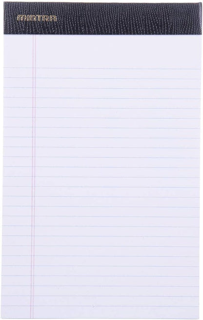 Mintra Office Legal Pads - ((PREMIUM WHITE 6pk, 5in x 8in, NARROW RULED))