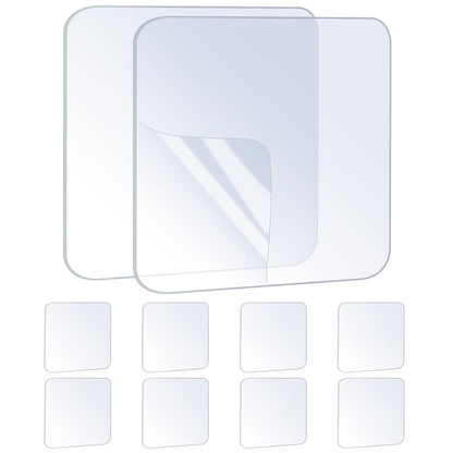 10PCS Premium Double Sided Mounting Squares Clear Tape,Heavy Duty Adhesive Pads for Pictures,Poster Hanging Strips - Strong Sticky Tack,Waterproof Adhesive for Shower,Wall Patch,Sticky Pads