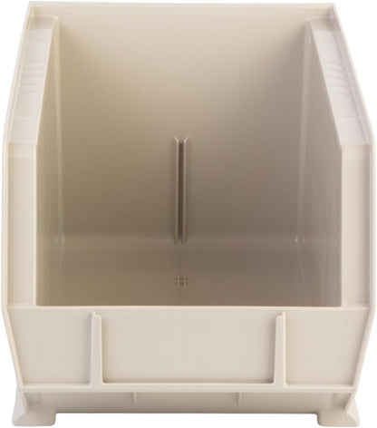 Hudson Exchange 15" x 8" x 7" Plastic Stackable Storage Bin and Hanging Container (Stone, 1 Pack)