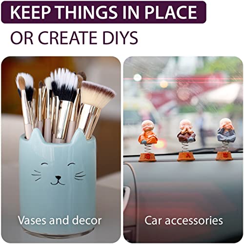 Large Double Sided Sticky Dots 40PCs - Round Sticky Tack for Wall Hanging - Mounting Putty Removable - Double Sided Tape Dots for Crafts Poster Picture Hanging - Clear Circle Stickers