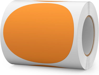 300 PCS Circle Stickers 4 Inch Orange Vinyl Floor Dots Sticker Removable Self-Adhesive Colored Large Round Label Roll for Marking Inventory Organizing Classroom Line Up Spots