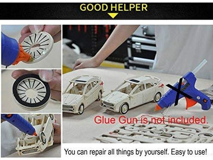 TrendBox Pack of 50 Black 11mmx270mm - Hot Melt Glue Sticks Strips Melting Adhesive for Handmade Craft DIY Home Office Project Craftwork Fix & Repairs