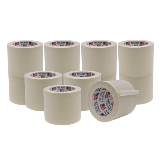 WOD MT5 Utility Grade Masking Tape, 3 inch x 60 yds. (Pack of 12) for Home or Office air-Dry Painting, Labeling, & Packing. Leaves no Residue