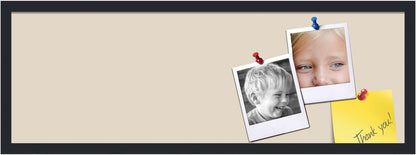 PinPix 36x12 Inch Cork Bulletin Board. This Decorative Framed Pin Board Comes with Desert Pastel Design and a Satin Black Frame. Ideal for Home Office Decor or Message Board (PinPix-1815)