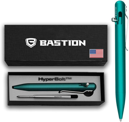 BASTION® Luxury Bolt Action Pen, Durable Professional Ballpoint Pen with Fine Tip, EDC Pen, Ink Refillable Pen for Birthday Gift, Travel Pen for School and Work