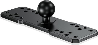 BRCOVAN 1'' Ball Fish Finder Mount, Aluminum Alloy Universal Marine Electronic Plate, Fit for RAM Mounts B Size 1 Inch Ball Double Socket Arm, Fit for Garmin, Lowrance, Humminbird, Raymarine and More