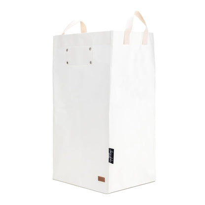 Deeablo New York - Sustainable Reusable Indoor Recycling Bin for Kitchen, Multipurpose Recycle Bin, Large Recycling Bins for Home, Washable Paper Bag for Recycling (White)