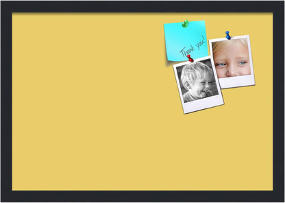 PinPix 22x15 Inch Cork Bulletin Board. This Decorative Framed Pin Board Comes with Honey Pastel Design and a Satin Black Frame. Ideal for Home Office Decor or Message Board (PinPix-1810)