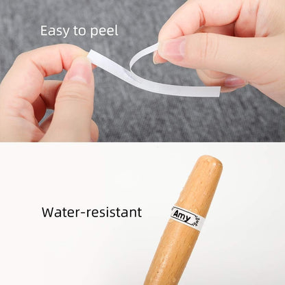 Label KINGDOM TZe-221 9mm Label Tape Replacement for Brother TZe221 TZ Tape 9mm 0.35 Laminated White 3/8 Inch Compatible with Brother Label Maker Tape PT-H110 PT-D210 PT-D220 PT-D400 PT-D600, 6-Pack