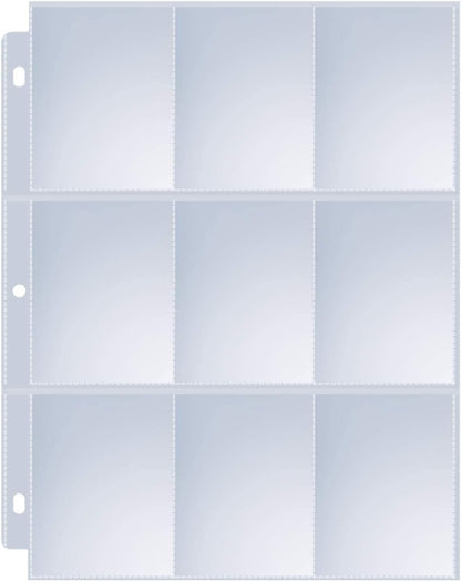 36 Pack 9 Pocket Page Protectors, Sooez Trading Card Sleeves for 3 Ring Binder, Baseball Cards Holder, Protective Pages Sheets for Binders Album, Fit for YuGiOh, MTG, Game, Business & Sports Cards