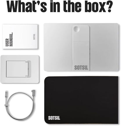 SOTSU FlipAction Elite 16" Portable Monitor | 4K | Super Compact | Pivot Rotate | 3840x2400 DCI P3 | 60Hz | 450 Nits | Full Metal CNC | Perfect Match for Mac and Windows (Silver)