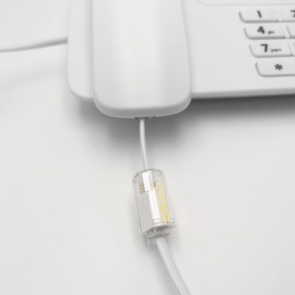 NECABLES 2Pack Phone Cord Detangler for Landline Telephone Handset Cord Detangler for Desk Phone RJ9 4P4C Male to Female White