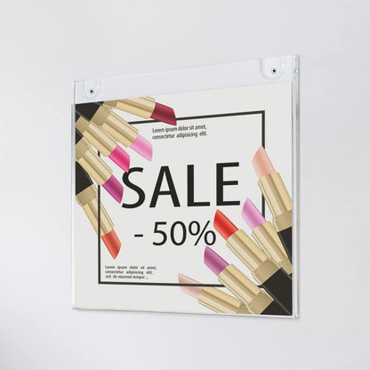 NIUBEE 30-Packs Acrylic Wall Sign Holder 8.5x11 Horizontal, Clear Plastic Picture Frames , Wall Mounted Design.