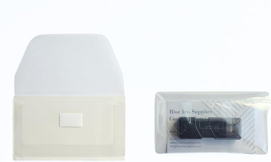 Business Card Pocket - Flash Drive Pocket - Self Adhesive - Open Long - Resealable Flap - BIS10130 (50-Pack), Clear