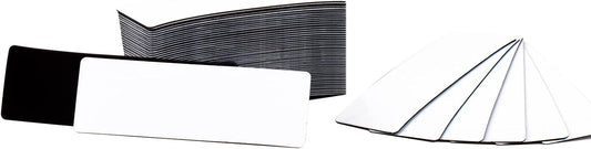 40-Pack Dry Erase Magnetic Labels - Waterproof, Eco-Friendly, Reusable Name Tags for Classroom, Office, Cabinet, Whiteboard, Fridge & More (White, 1x3 inches)…