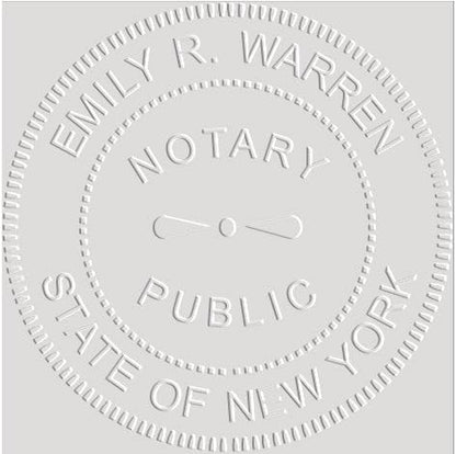 MaxMark Notary Seal Round Embosser for New York State - Includes Gold Burst Seal Labels (50 Count)
