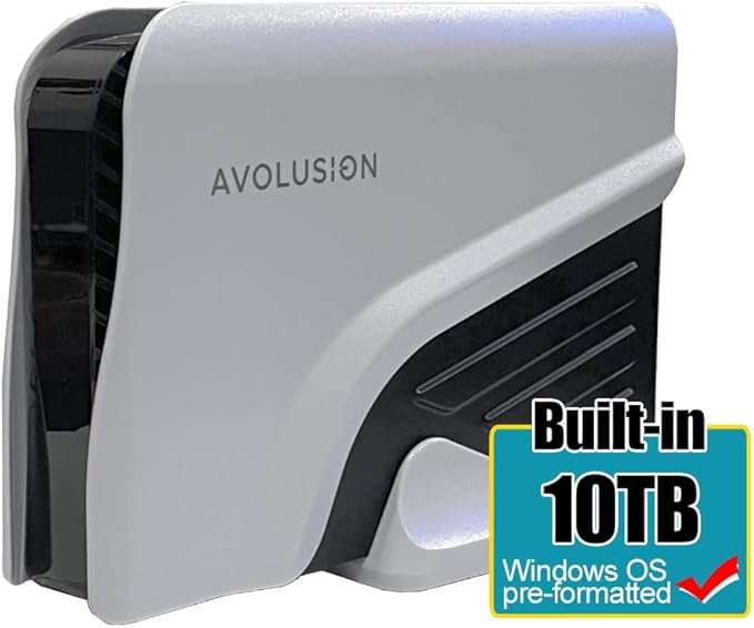 Avolusion PRO-Z Series 10TB USB 3.0 External Hard Drive for WindowsOS Desktop PC/Laptop (White) - 2 Year Warranty (Renewed)
