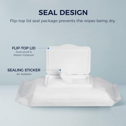 LOUKIN Dry Erase Wipes, Whiteboard Cleaning Wipes, Non-Toxic Cleaning Wipes for Whiteboard, 50 Wipes Per Pack