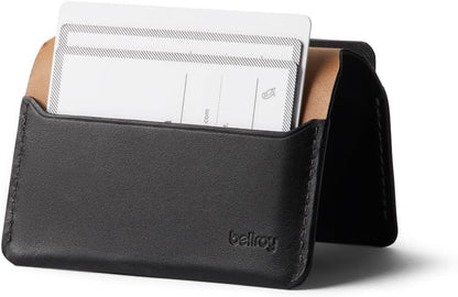 Bellroy Under Cover (slimline leather card wallet/holder with card storage, quick access slot, plus space for folded bills) - Black