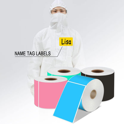 PARLAIM 5 x 3 inch Rectangle Color Coding Sticker Labels, Permanent Adhesive Writable 250pcs Color Code Inventory Label (Light Green)