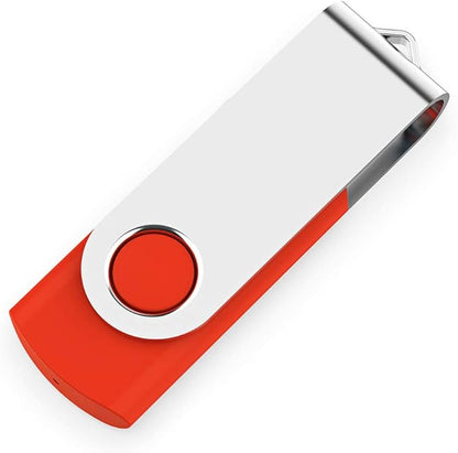 Aiibe 5 Pack 64GB USB Flash Drive 64 GB Flash Drives Thumb Drive Swivel USB Stick USB 2.0 Pen Drive (64G, 5 Mixed Colors: Black Red Yellow White Purple)