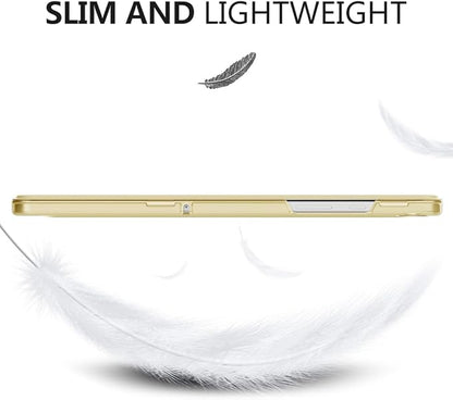 MoKo Case for Galaxy Tab A9+/A9 Plus 11 inch 2023, Slim Stand Protective Smart Cover with Hard PC Translucent Back Shell for Tab A9 Plus Tablet (SM-X210/X216/X218), Auto Wake/Sleep, Champagne Gold