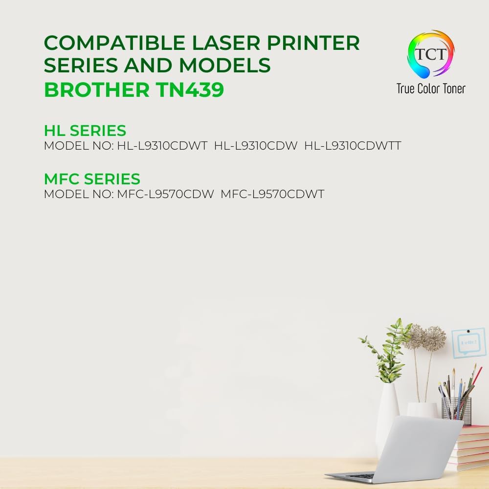 TCT TN439 Magenta Toner Cartridge - Compatible Replacement for Brother TN439 TN-439 TN439M Magenta Works with Brother HL-L8360CDW L8360CDWT MFC-L8900CDW L9570CDW Printers (9,000 Pages)