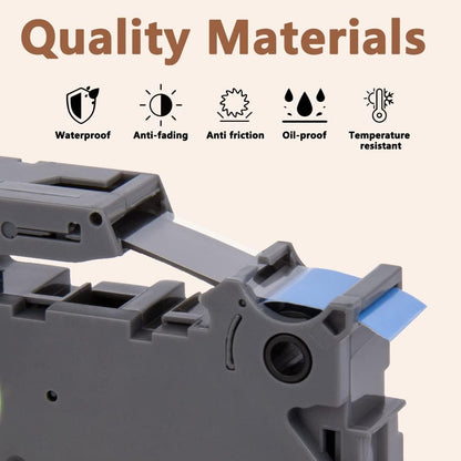 Hehua Tape Tze Tz 12mm 0.47 Laminated Blue Compatible for Brother P-Touch TZe-531 TZe531 TZ-531 TZ531 Tape for Ptouch PT D210 D200 D210 D610 H110, 1/2'' x 26.2ft Black on Blue, 3 Pack